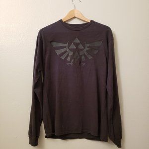 NINTENDO The Legend of Zelda Long Sleeve T-Shirt in Black, Men's Size Medium